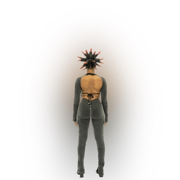 sleeved skull uzip jumpsuit - Picture 3 of 9